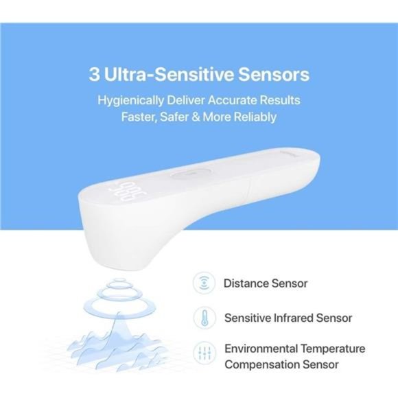 No-Touch Forehead Thermometer, Digital Infrared Thermometer for Adults and Kids - Picture 2 of 6